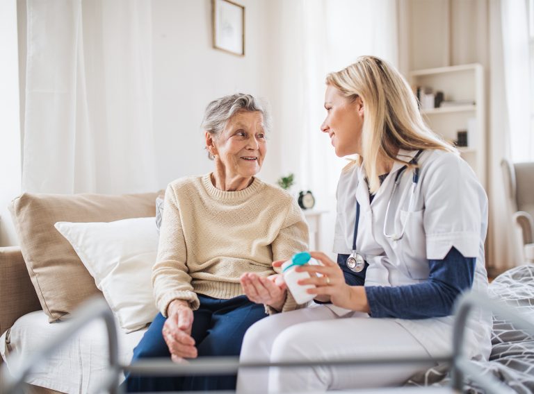 Doctor and older patient